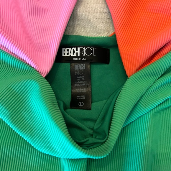 Beach Riot Jessica One Piece Coral Beach Colorblock - Picture 4 of 6